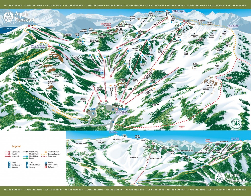 Alpine Meadows Trail Map