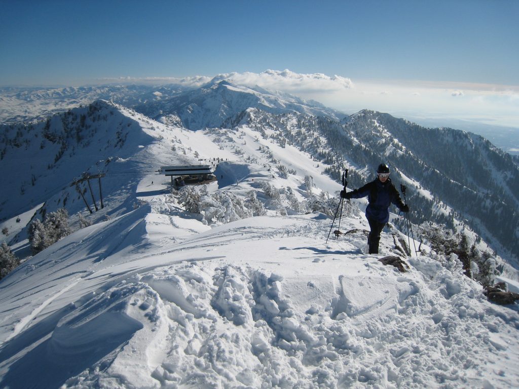 Top of the ridge at Snowbasin, February 2008