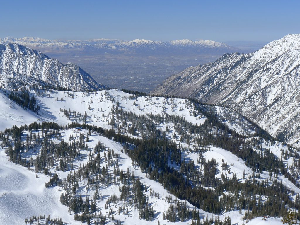 View of Salt Lake from Snowbird, March 2014