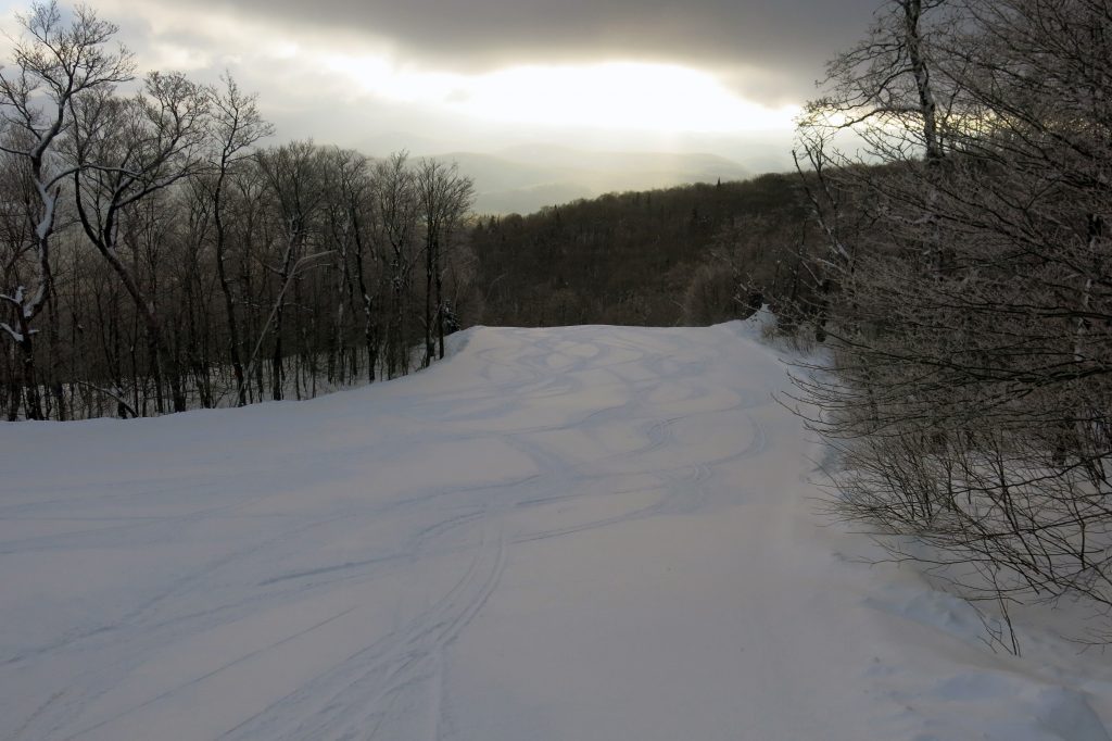 North Side first tracks at Mont-Tremblant, February 2018