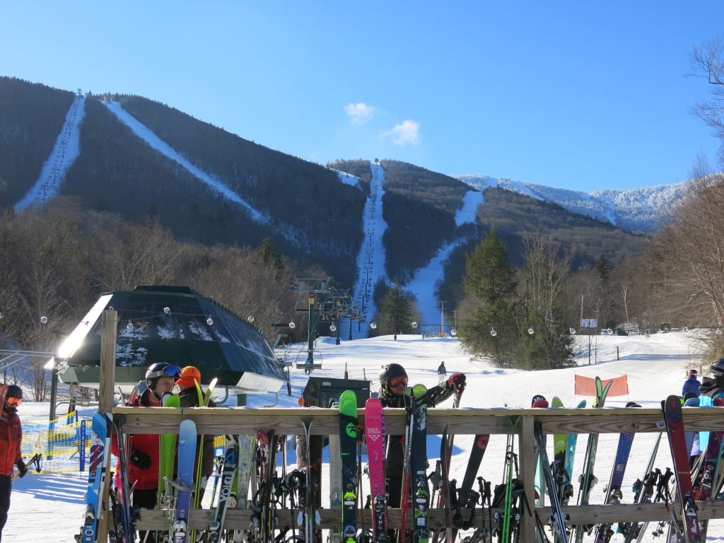 View of Mt. Lincoln from the Sugarbush base lodge, January 2019