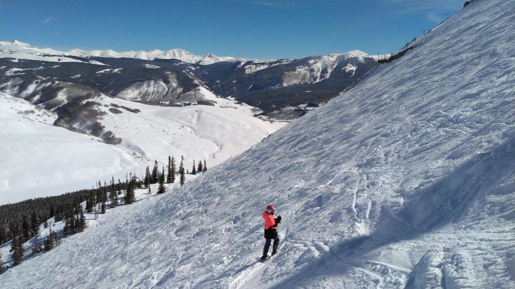 Expansive steep terrain at Crested Butte, March 2019