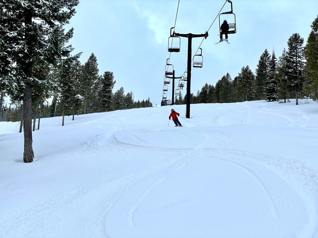 Sampling the goods at Lost Trail Powder Mountain - January 2022