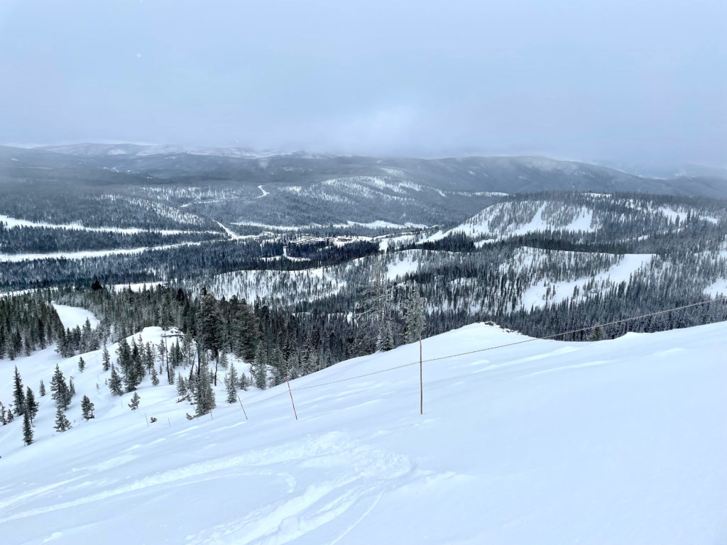 View from the top of Chair 4 at Lost Trail Powder Mountain - January 2022