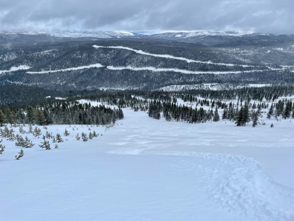 Intermediate terrain at Lost Trail Powder Mountain - January 2022