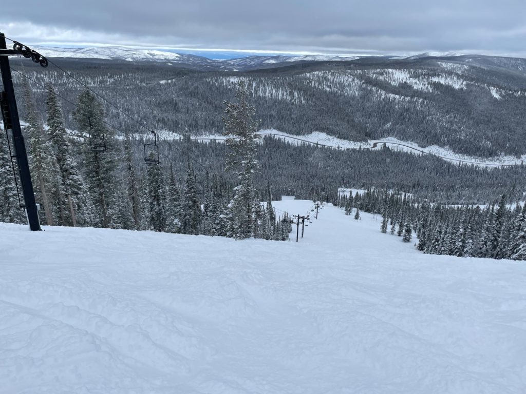 Chair 2 terrain at Lost Trail Powder Mountain - January 2022
