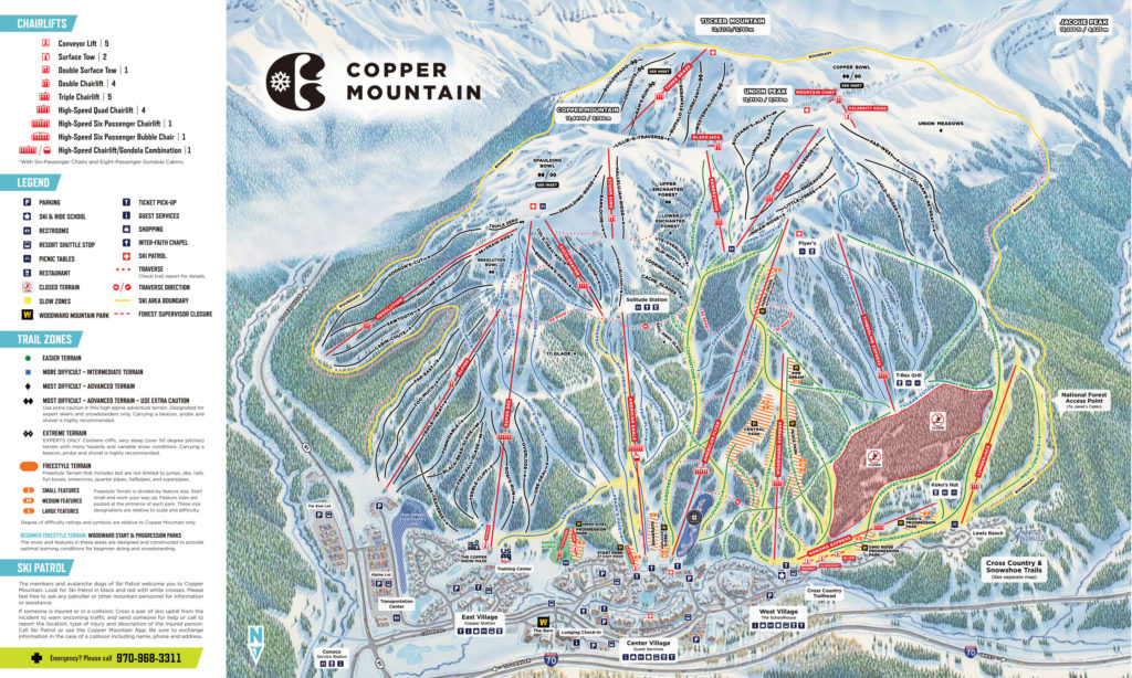 Copper Mountain Trail Map 20/21