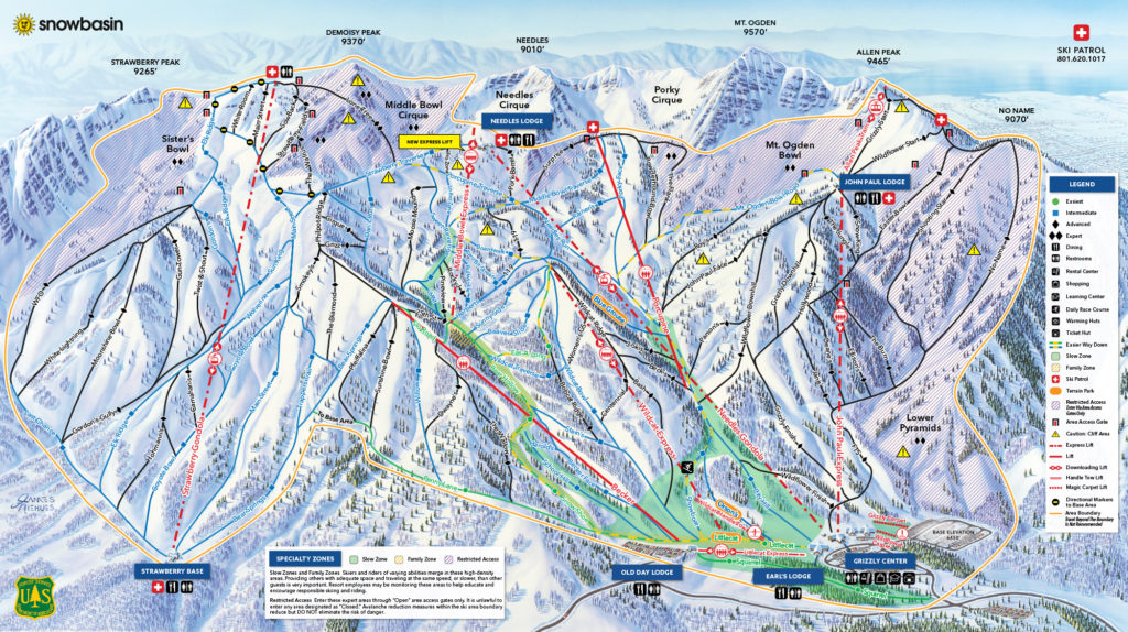 Snowbasin trail map 21/22