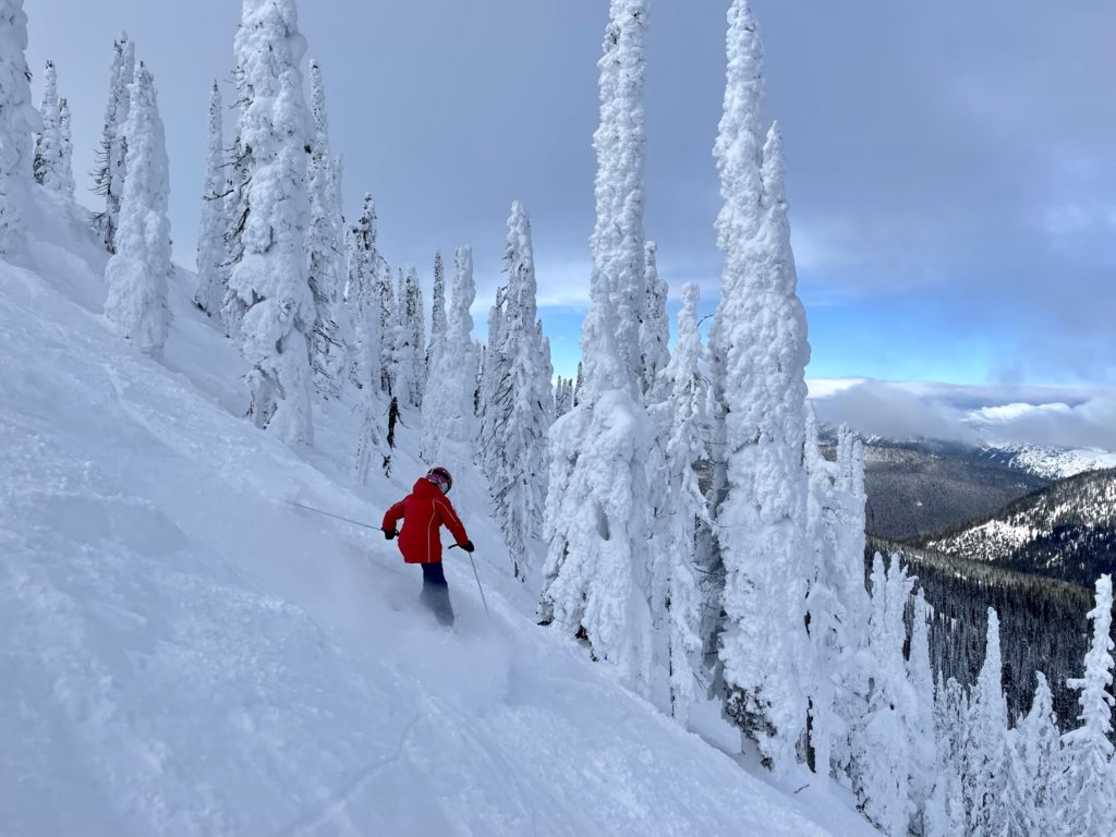 Snow Ghost trees at Whitefish, January 2022