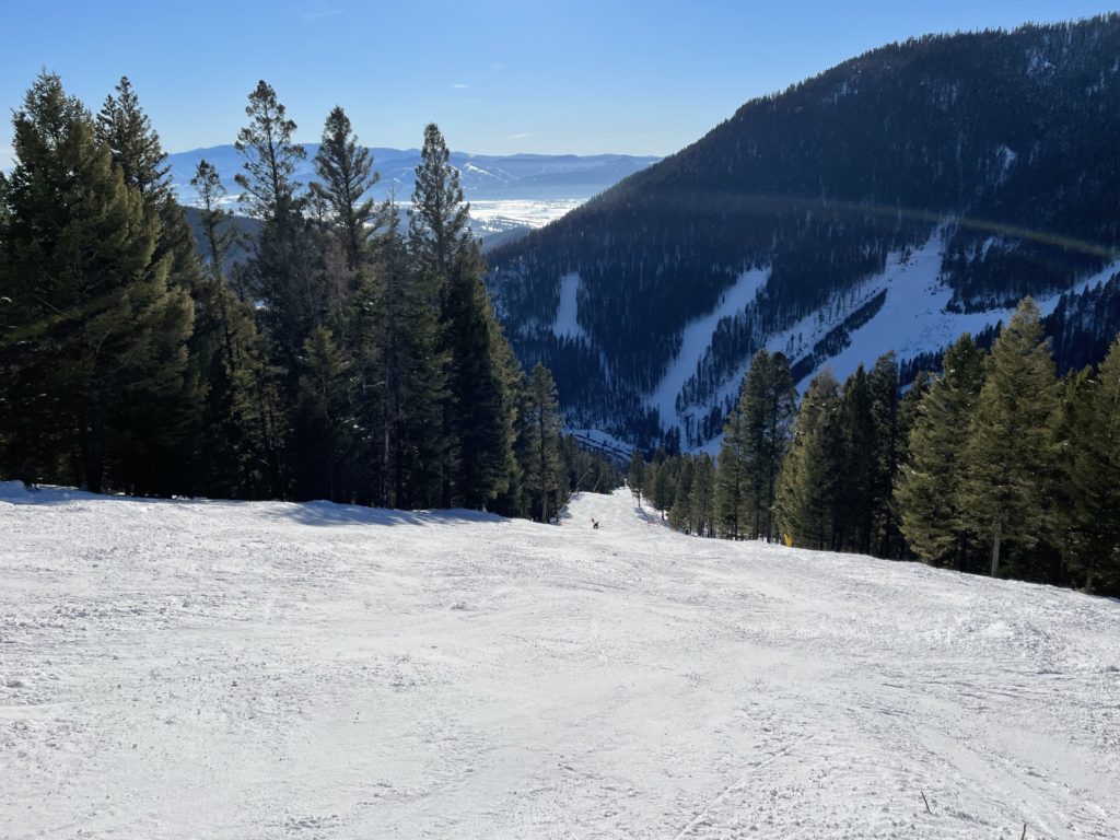Lookout run at Montana Snowbowl, January 2022