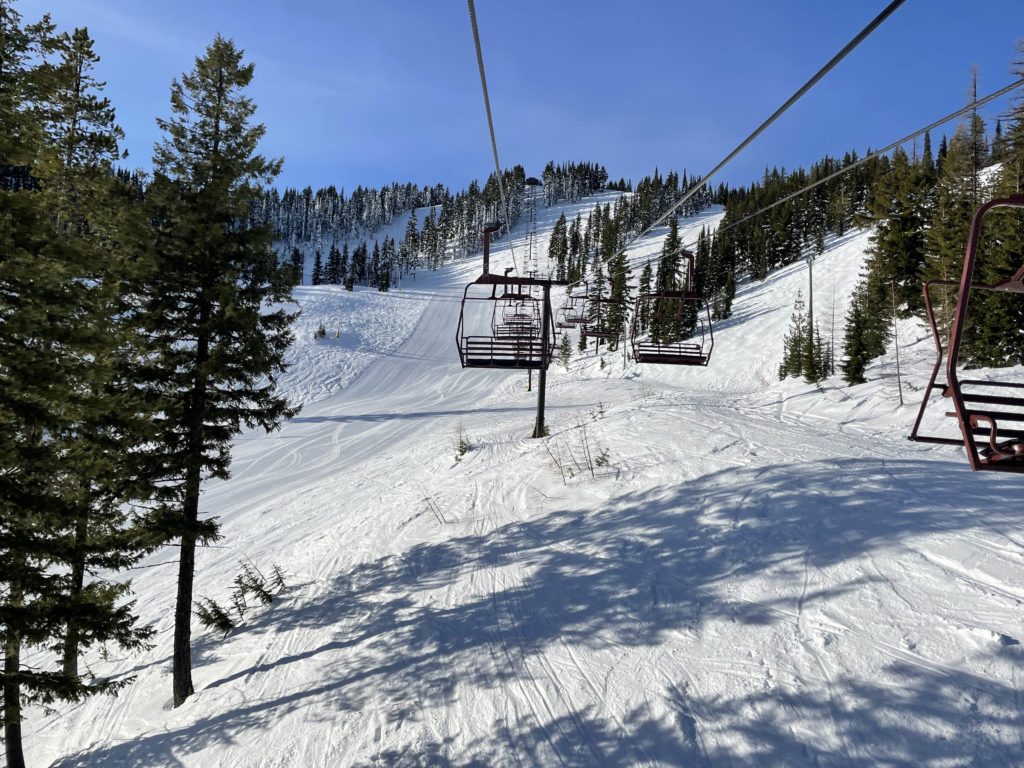 Chair 2 at Silver Mountain, January 2022