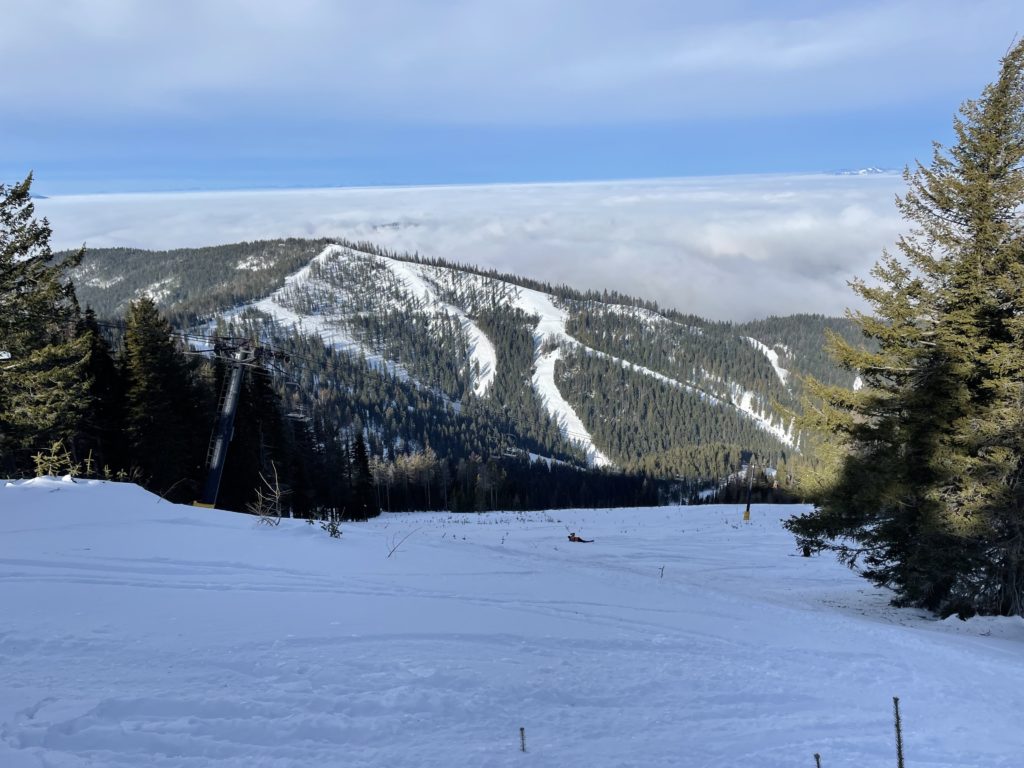 View of Angel Peak at 49° North, January 2022 