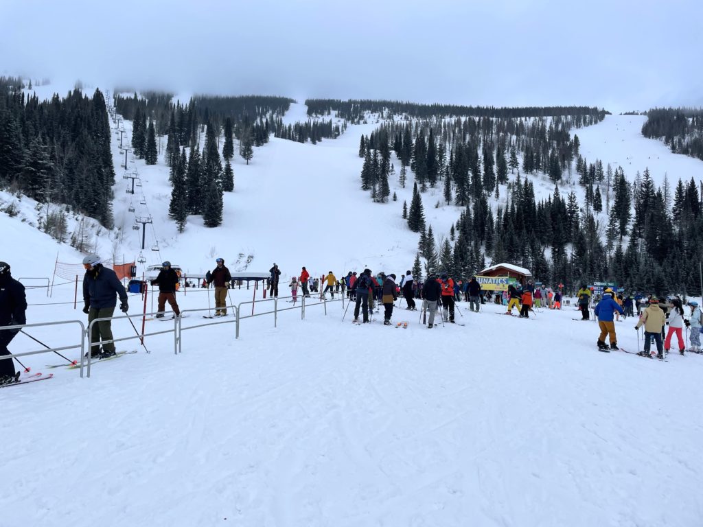 Great Escape quad seen from the village at Schweitzer, January 2022