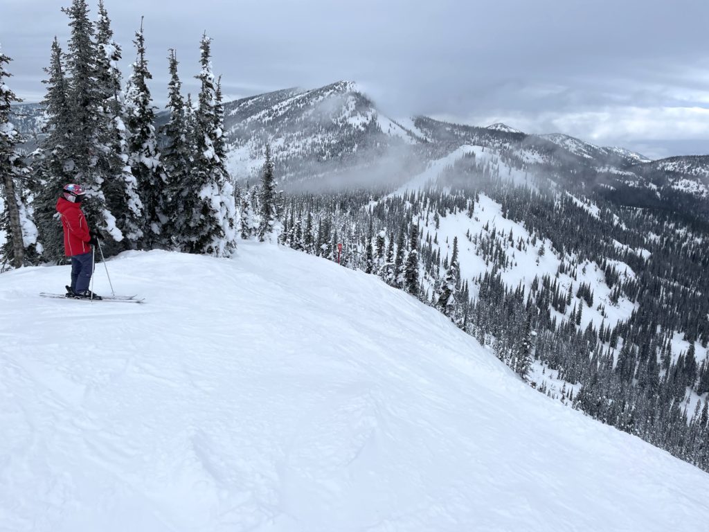 Looking over at the Idyle Our T-bar from the top of the Colburn Triple at Schweitzer, January 2022