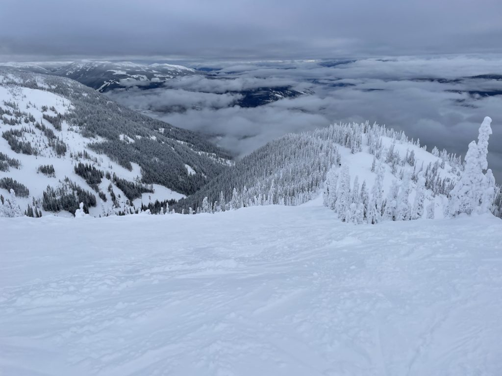 A clear day at Red Mountain, BC - January 2023
