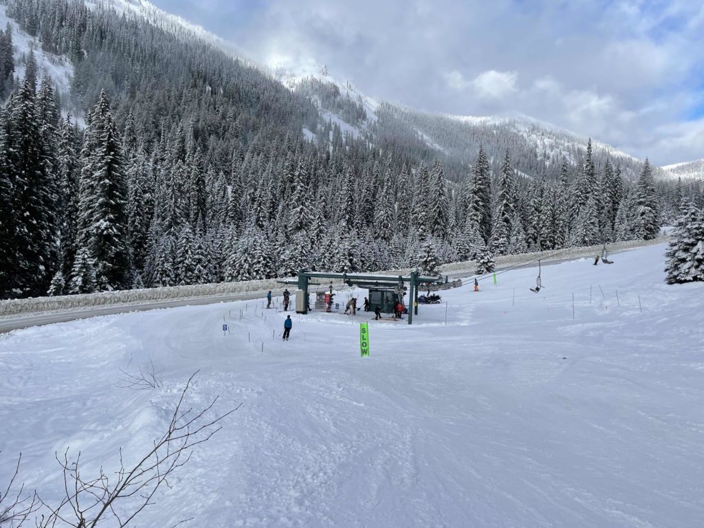 Base of the Glory chair at Whitewater, BC - January 2023