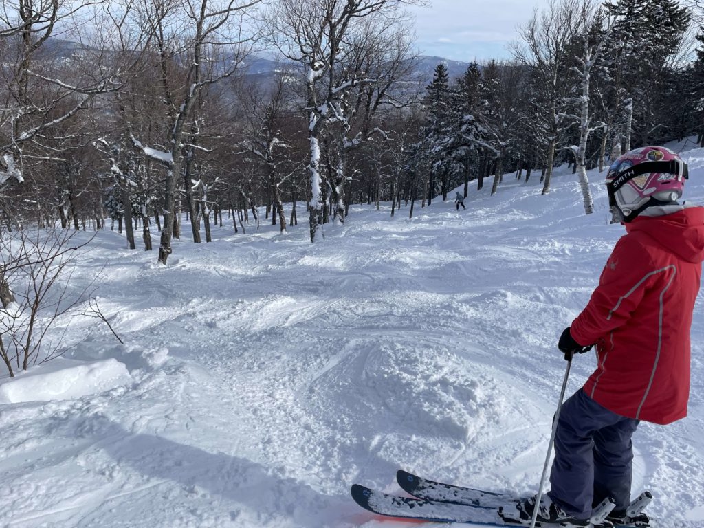 Jordon Bowl's "Blind Ambition" gladed area at Sunday River, March 2023
