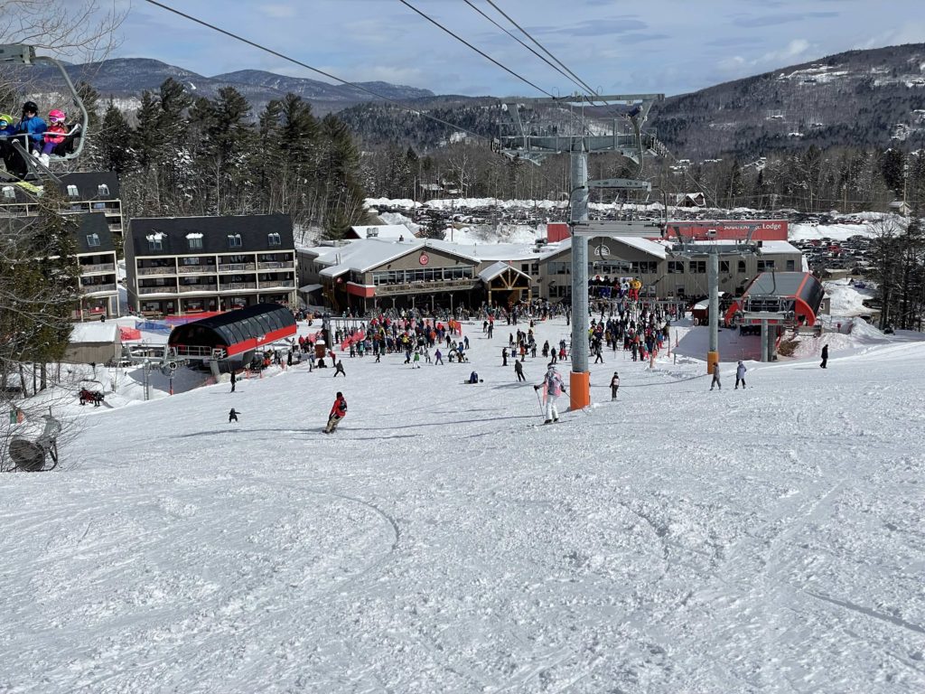 South Ridge base area at Sunday River, March 2023