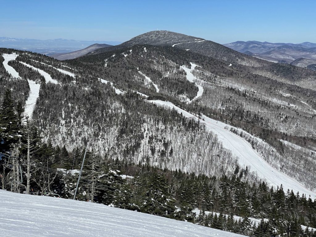 Looking over at Pico Peak from Killington, March 2023