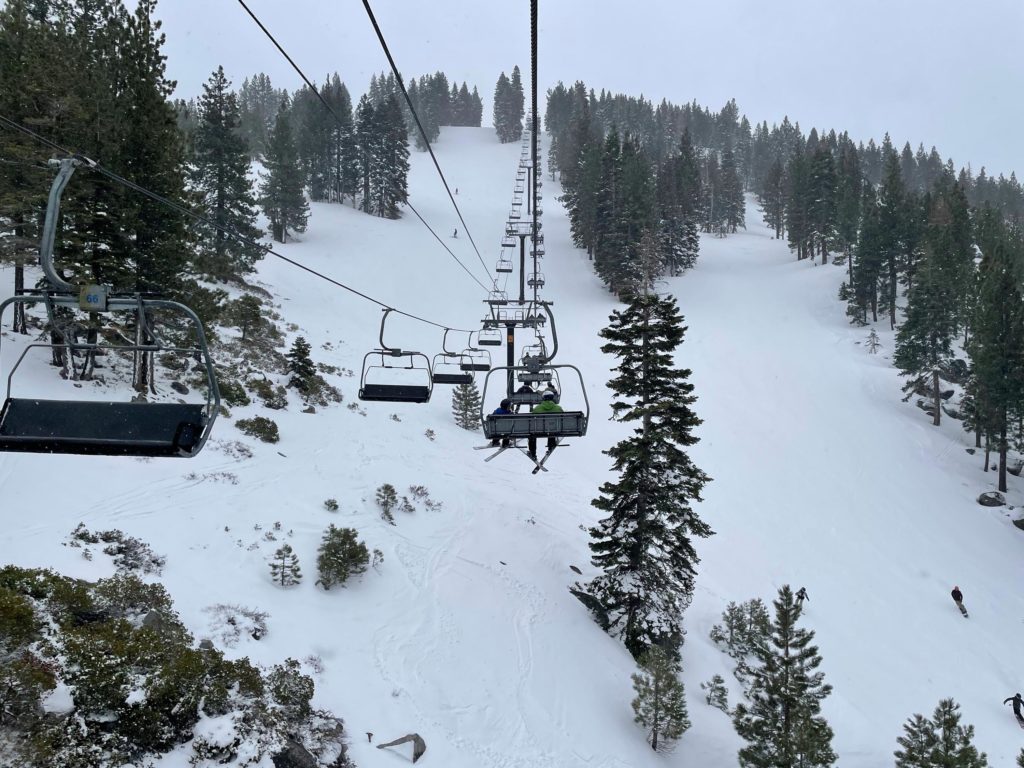 The Lakeview Quad at Diamond Peak, March 2024