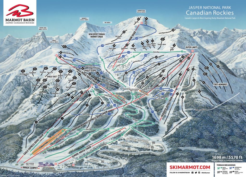 Marmot Basin Trail Map 23/24