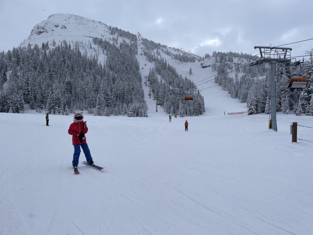 The Tee Pee Town Express chair at Banff Sunshine Village, March 2024