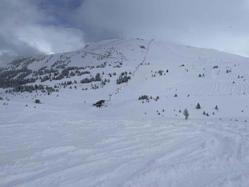 The Great Divide express on Lookout Mountain at Banff Sunshine Village, March 2024