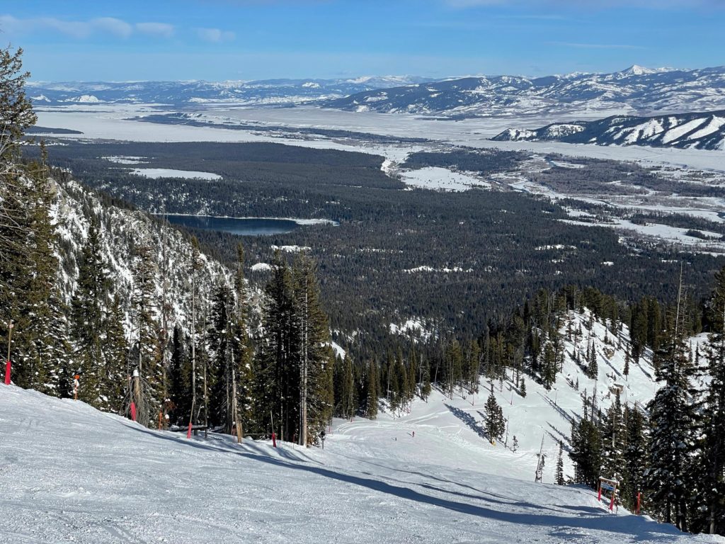 Crags Run near the top of the Teton chair at Jackson Hole, December 2024