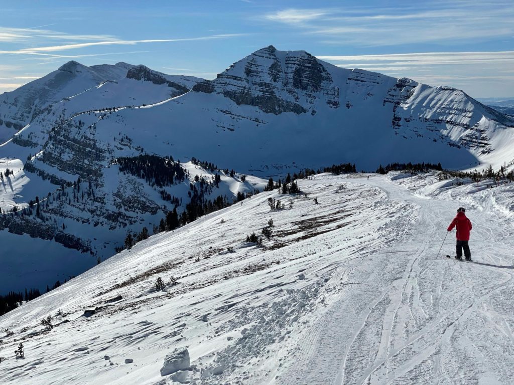 Traverse from the top of the Tram to Rendezvous Bowl at Jackson Hole, December 2024