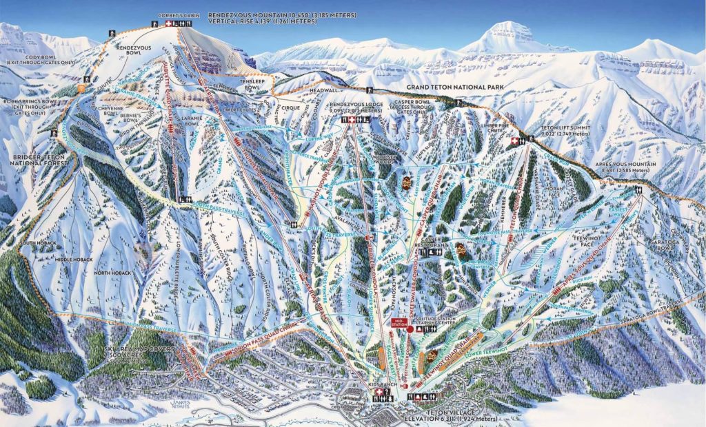 Jackson Hole Trail Map 24/25