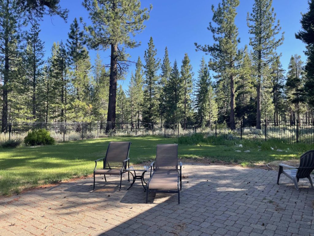 New Tahoe house backyard, 2025